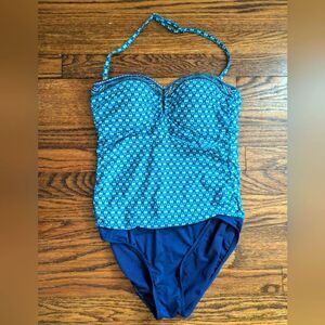 Jantzen Swimsuit Size 10 Blue One-Piece